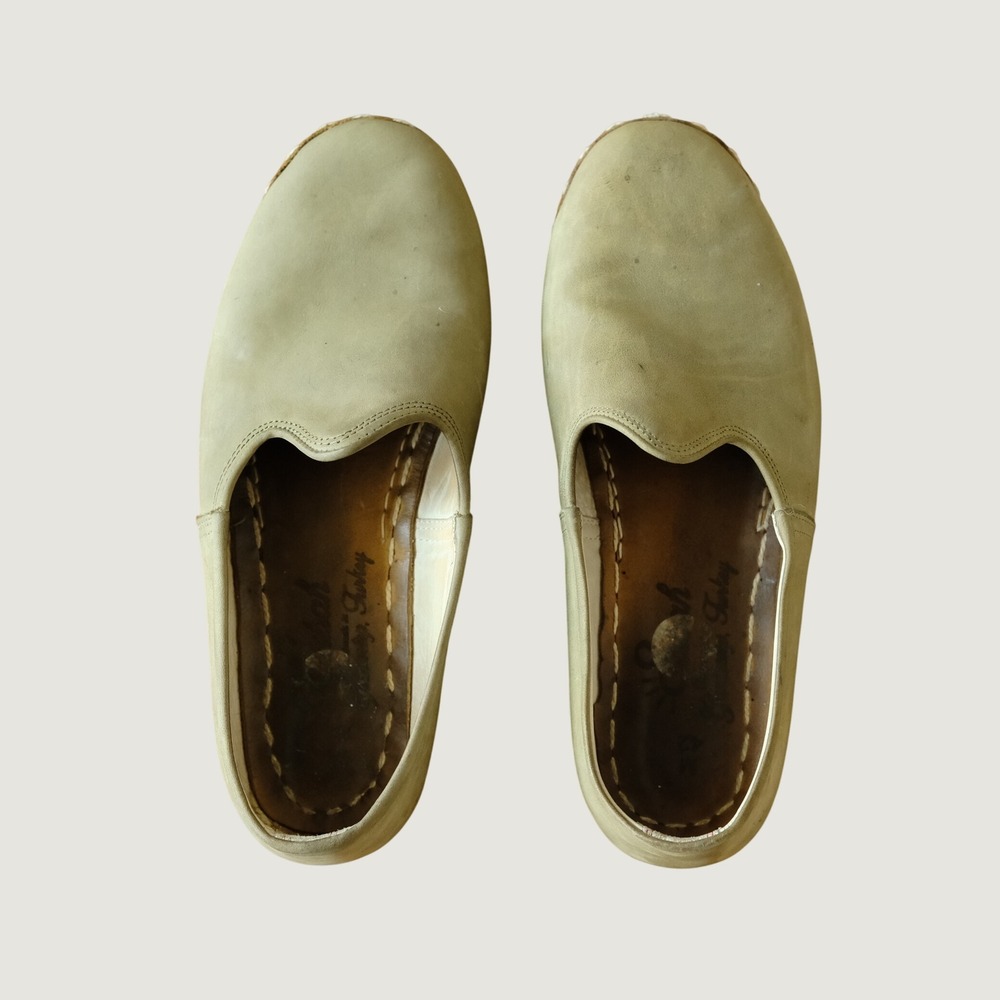 Sabah Olio Suede Loafers Green Slip On Handmade Turkish Shoes Size 42 US 9-9.5